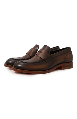 Santoni: Коричневые лоферы 