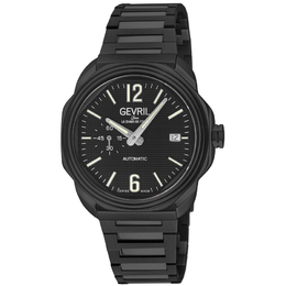 Gevril Roosevelt Automatic Black Dial Mens Watch 46524b