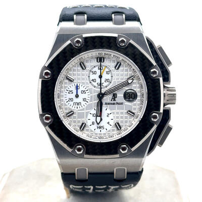 Pre-owned Audemars Piguet Royal Oak Offshore Chronograph Automatic Silver Dial Mens Watch 26030IO.OO.D001IN.01 (black, arb26304)