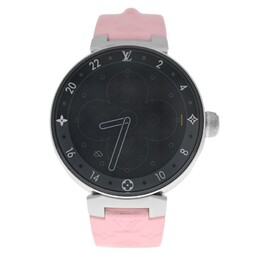Pre-owned Louis Vuitton Tambour Horizon Black Dial Mens Watch qa050