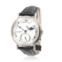 Pre-owned Breguet Classique Automatic Moon Phase Silver Dial Mens Watch 7137bb/11/9v9