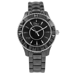 Pre-owned Dior Viii Vendome Quartz Black Dial Ladies Watch cd1231e0