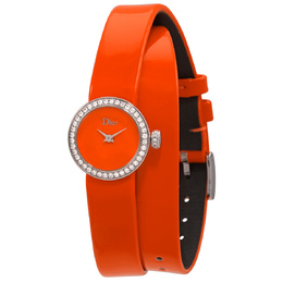 Pre-owned Dior La D De Dior Orange Dial Ladies Watch cd040110a022