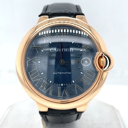 Pre-owned Cartier Ballon Bleu de Cartier Blue Dial Mens Watch wgbb0036