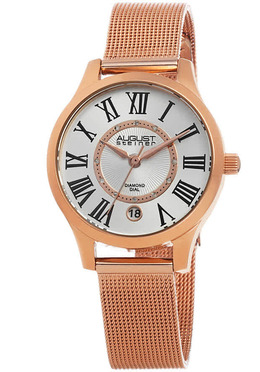 August Steiner Silver Dial Ladies Watch as8094rg