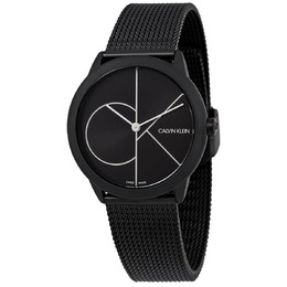 Calvin Klein Minimal Quartz Black Dial Ladies Watch k3m5245x