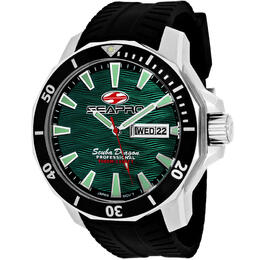 Seapro Scuba Dragon Diver Limited Edition 1000 Meters Quartz Green Dial Mens Watch sp8318