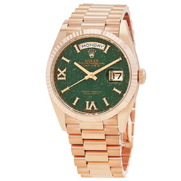 Rolex Day-Date Aventurine Dial Automatic Chronometer Diamond Unisex Watch 128235-0068