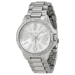 Juicy Couture Jetsetter Silver Dial Stainless Steel Swarovski Crystal Ladies Watch 1900958