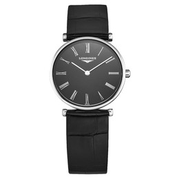 Longines La Grande Classique L4.512.4.51 Ladies Watch with Black Dial and Stainless Steel Case
