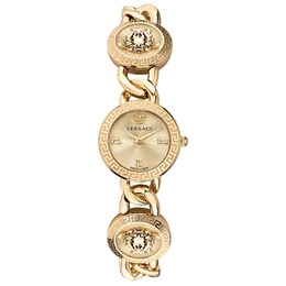 Versace Stud Icon Quartz Gold Dial Ladies Watch ve3c00222
