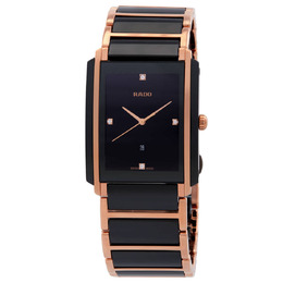 Rado Integral L Black Dial Ceramic Diamond Mens Watch r20207712