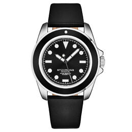 Stuhrling Original M17203 Aquadiver Mens Black Dial Quartz Watch