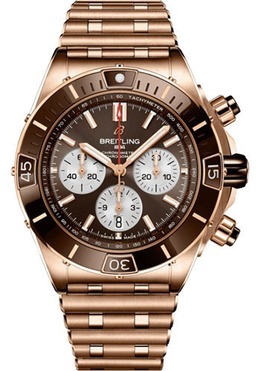 Breitling Super Chronomat Chronograph Automatic Chronometer Brown Dial Mens Watch rb0136e31q1r1