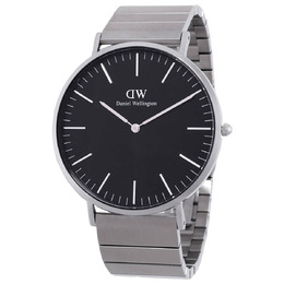 Daniel Wellington Classic Piano Link Quartz Black Dial Watch dw00100774