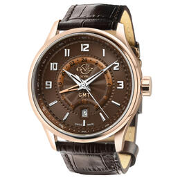 GV2 by Gevril Giromondo 42305 Quartz Brown Dial Mens Watch