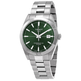 Tissot Gentleman Powermatic 80 Silicium Automatic Chronometer Green Dial Mens Watch, t1274071109101