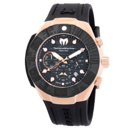 Technomarine Reef Black Chronograph GMT Quartz Black Dial Mens Watch tm-523011
