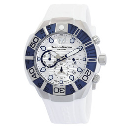 Technomarine Reef Black Chronograph GMT Quartz White Dial Mens Watch tm-523013