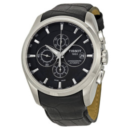 Tissot t035.627.16.051.00 Men's Automatic Chronograph Watch Stainless Steel Case, Black Dial with Luminescent Hands