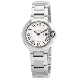 Cartier Ballon Bleu Quartz Silver Dial Ladies Watch wsbb0067