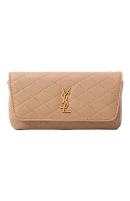 Saint Laurent: Бежевая сумка  Gaby
