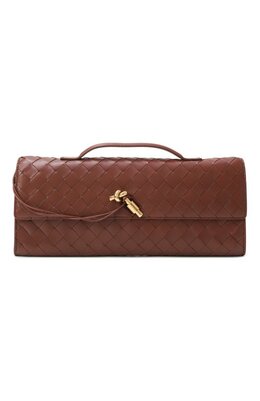 Bottega Veneta: Коричневый клатч 