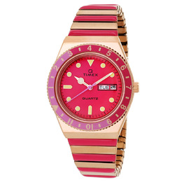 Timex Q Timex Quartz Pink Dial Expansion Band Ladies Watch TW2W41000 tw2w41000vq
