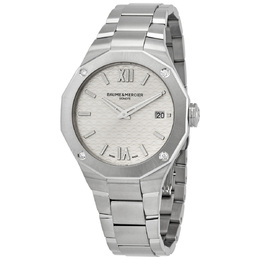 Pre-owned Baume & Mercier Riviera Quartz Silver Dial Ladies Watch moa10614