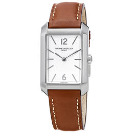 Pre-owned Baume & Mercier Hampton Quartz Silver Dial Mens Watch m0a10670