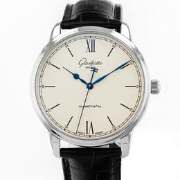 Pre-owned Glashuette Original Senator Excellence Automatic Silver Dial Mens Watch 1-36-01-01-02-61