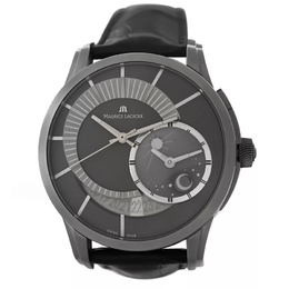 Pre-owned Maurice Lacroix Pontos Decentrique Gmt Automatic Day-Night Grey Dial Mens Watch PT6108-TT031-291