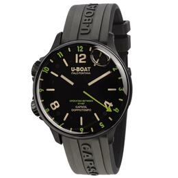 U-Boat Lefty Capsoil Doppiotempo Quartz Black Dial Mens Watch 8840