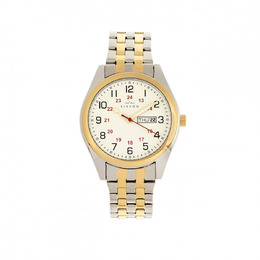 Elevon Gann White Dial Two-tone Mens Watch ele106-4