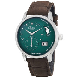 Glashuette Original PanoMaticLunar Automatic Green Dial Mens Watch 1-90-02-13-32-02