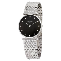 Longines La Grande Classique Black Diamond Dial Mens Watch L47554586 l4.755.4.58.6