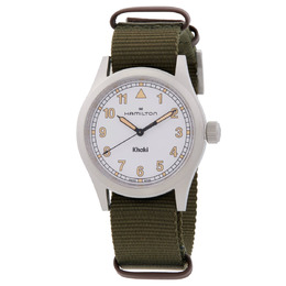 HAMILTON KHAKI FIELD QUARTZ WHITE DIAL WATCH H69401910