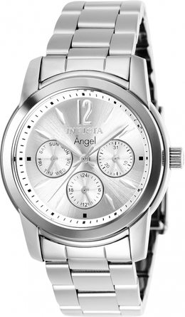 Invicta Angel Multi-Function Silver Dial Ladies Watch 0461 Stainless Steel Case with Crystal