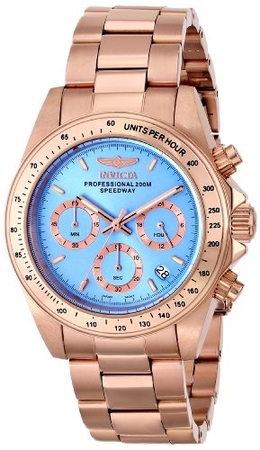 Invicta Speedway Chronograph Blue Dial Rose Gold-plated Ladies Watch 16658