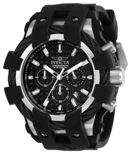 Invicta Bolt Chronograph Black Carbon Fiber Dial Mens Watch 23855