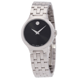Movado Veturi Quartz Black Dial Ladies Watch 0608044
