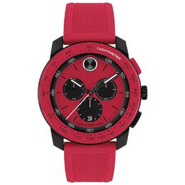 Movado TR90 Chronograph Quartz Red Dial Mens Watch 3601215