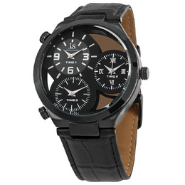 Joshua & Sons Black See Through Dial Mens Watch jx119bk