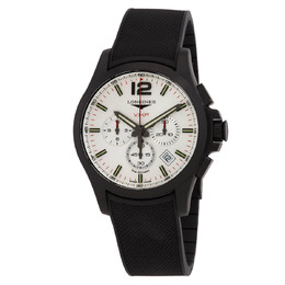 Longines Conquest V.H.P. Perpetual Quartz Silver Dial Mens Watch l3.727.2.76.9