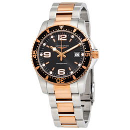 Longines Conquest Quartz Black Dial Mens 41 mm Watch l3.740.3.58.7