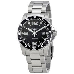 Longines HydroConquest Mens 41mm Black Dial Watch L37404566