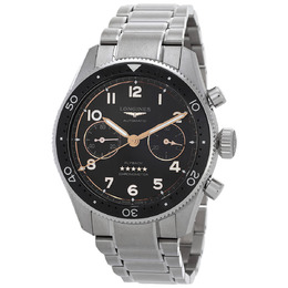 Longines Spirit Flyback Chronograph Automatic Black Dial Mens Watch l3.821.4.53.6