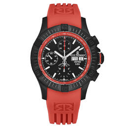 R EU Revue Thommen Air Speed Chronograph Mens Black Dial Watch 16071.6676
