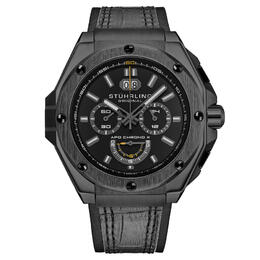 Stuhrling Original Monaco Chronograph Quartz Black Dial Men's Watch M18238