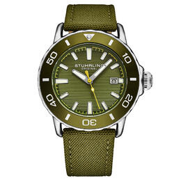 Stuhrling Original Aquadiver Quartz Green Dial Mens Watch M18249